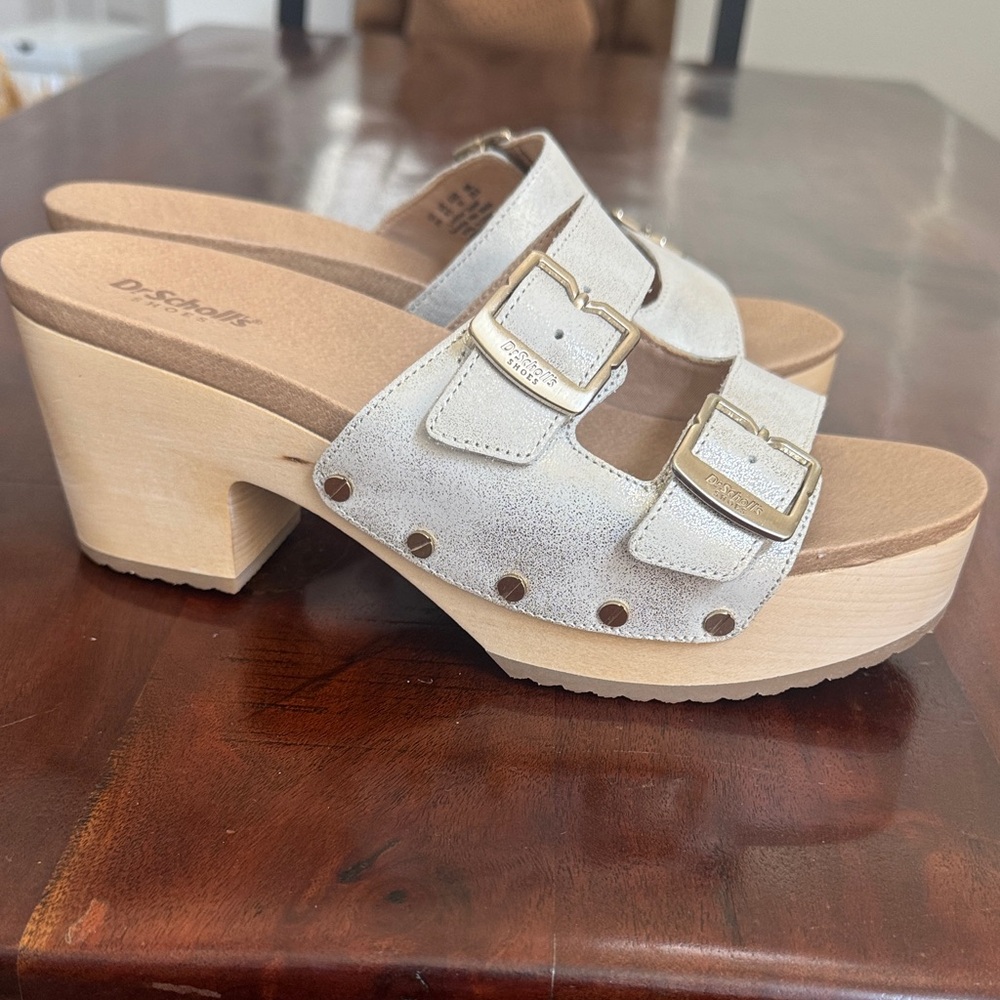 Dr. Scholl's Women's Original Vibe Soft Gold and Tan NWOT - Picture 6 of 7